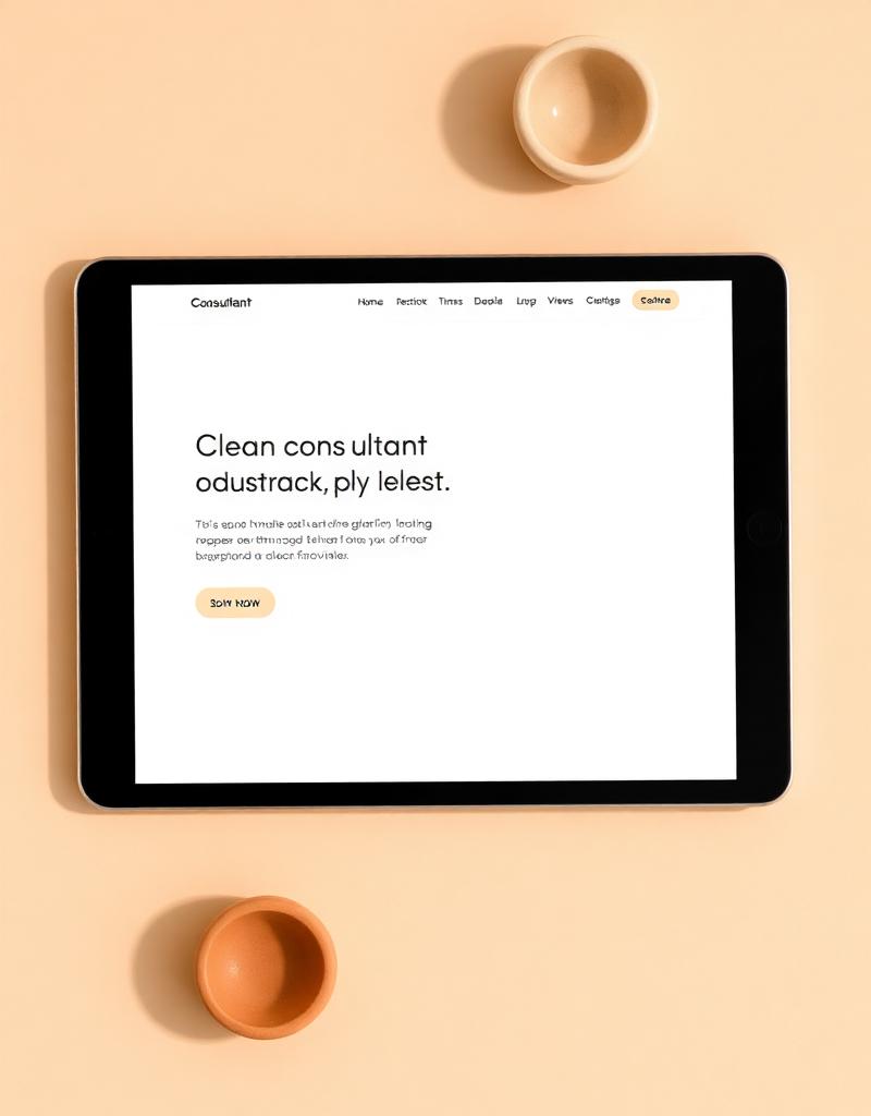 Consultant website mockup